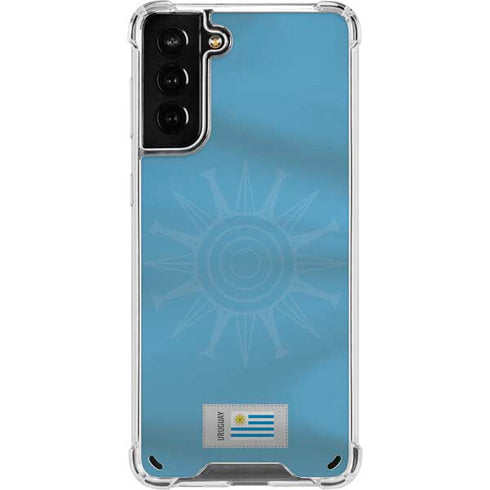 Uruguay Soccer Flag Galaxy S21 Plus 5G Clear Case